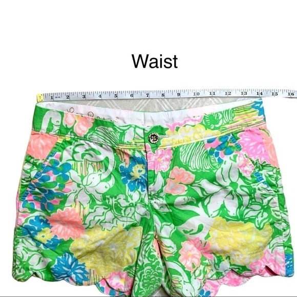 Lilly Pulitzer Buttercup Shorts Hibiscus Stroll Size 00 - Picture 8 of 16